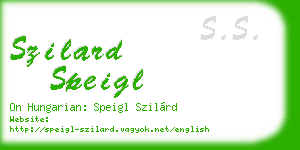 szilard speigl business card
